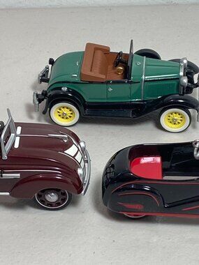 (3) VNTG Hallmark Diecast Ornaments Kiddie Car Classics Model A/Auburn/Airflow